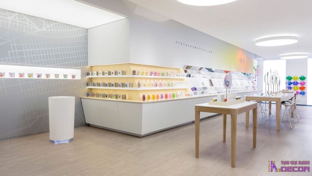 Thiết kế store mỹ phẩm siêu đẹp.