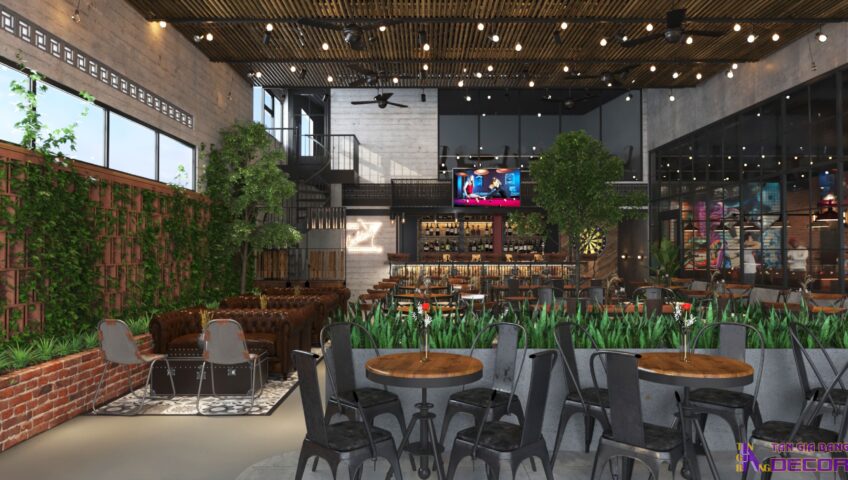 Thiết kế quán cafe bar.