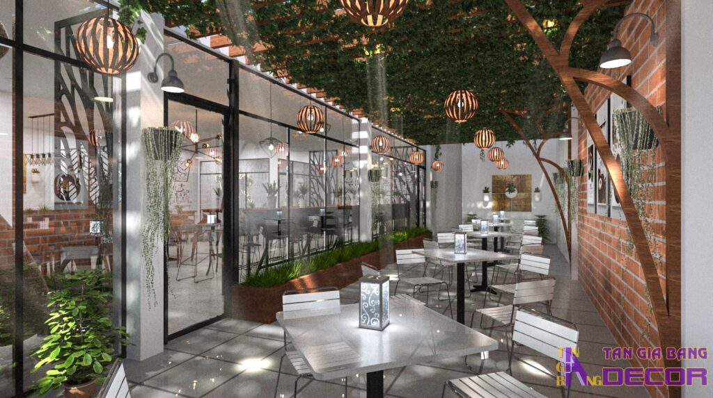 Thiết kế quán cafe phong cách.