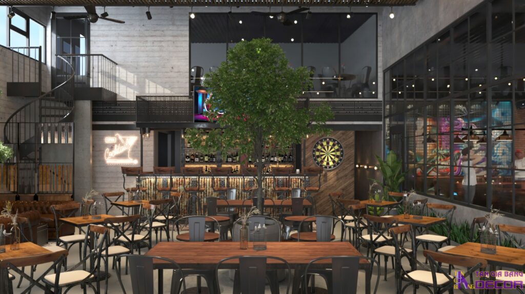 Thiết kế quán cafe bar.