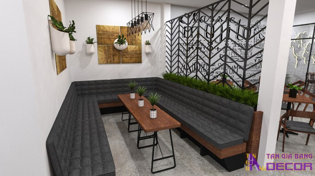 Thiết kế quán cafe sang trọng.