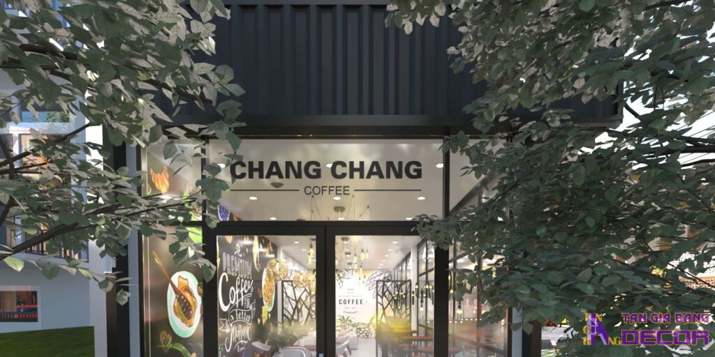 Thiết kế và thi công quán trà sữa kết hợp cafe.