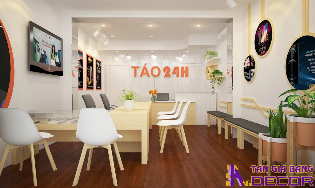 Không gian shop điện thoại Táo 24h