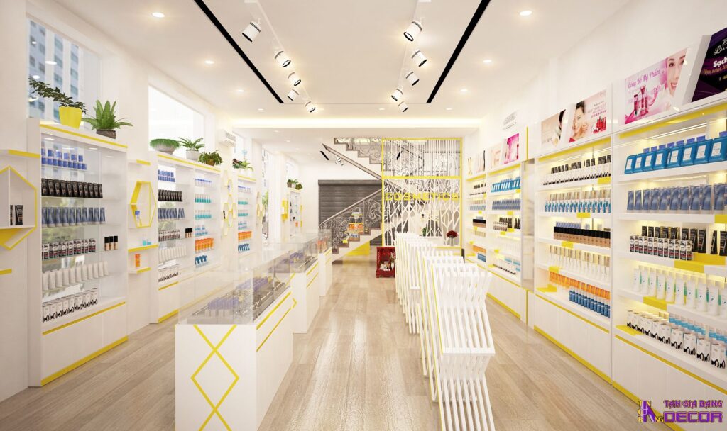 Thiết kế shop mỹ phẩm.