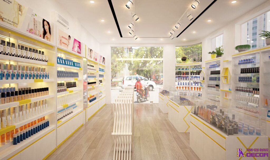 Thiết kế shop mỹ phẩm.