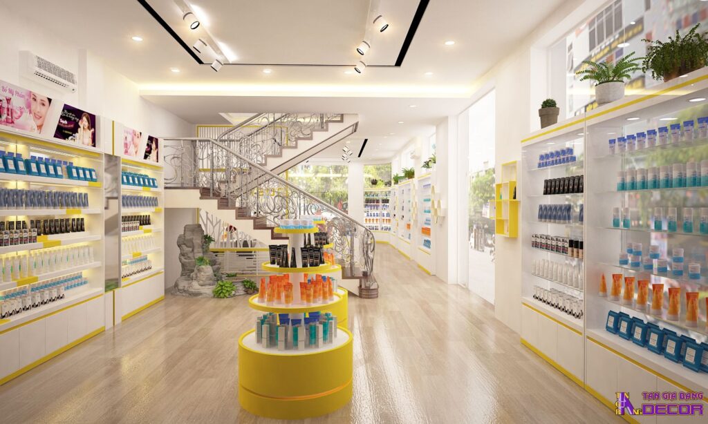 Thiết kế shop mỹ phẩm.