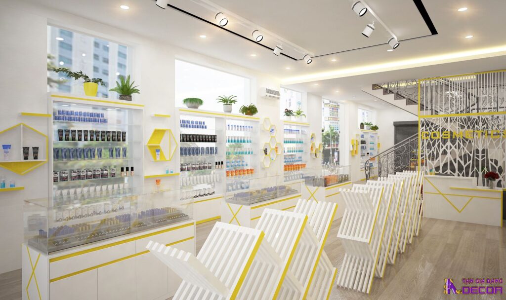 Thiết kế shop mỹ phẩm.