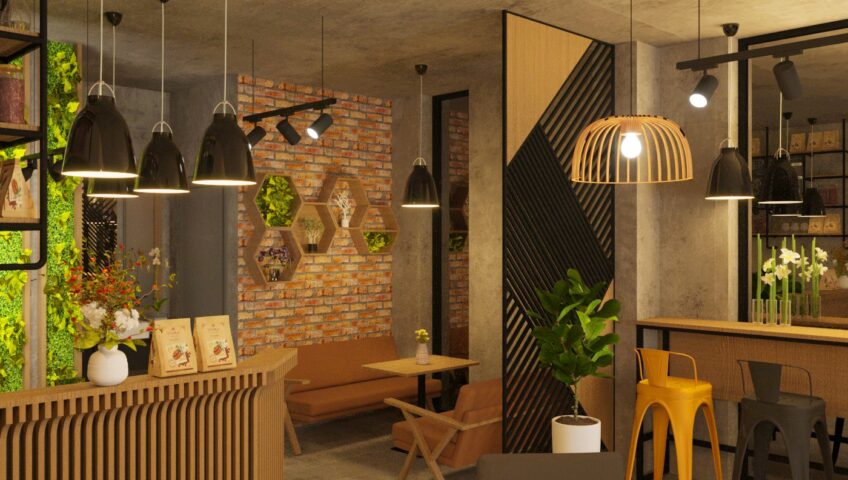 Thiết kế quán cafe.