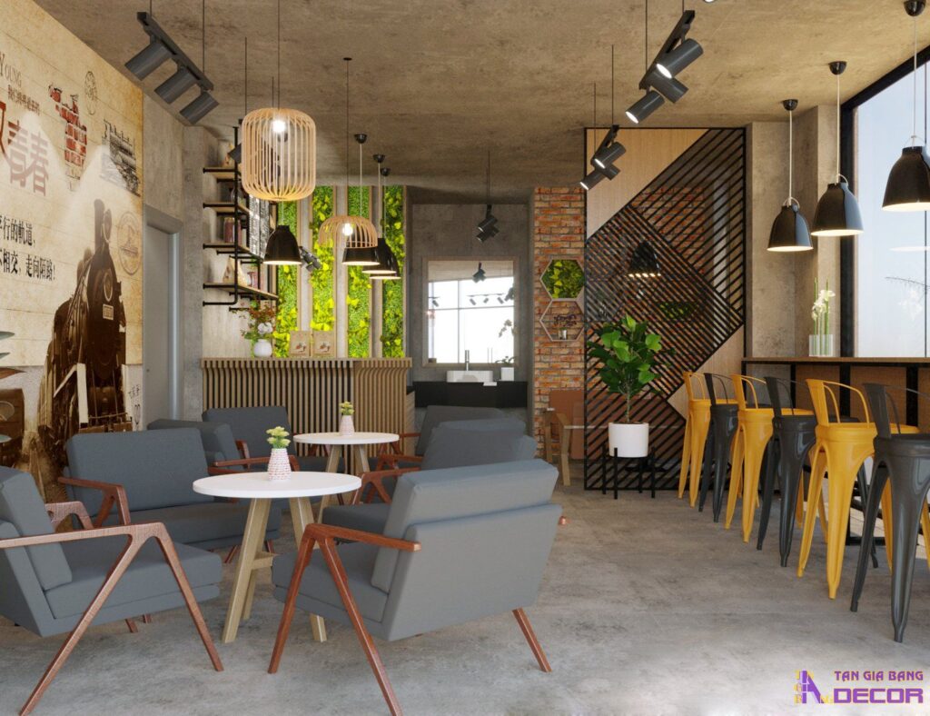 Thiết kế quán trà sữa.