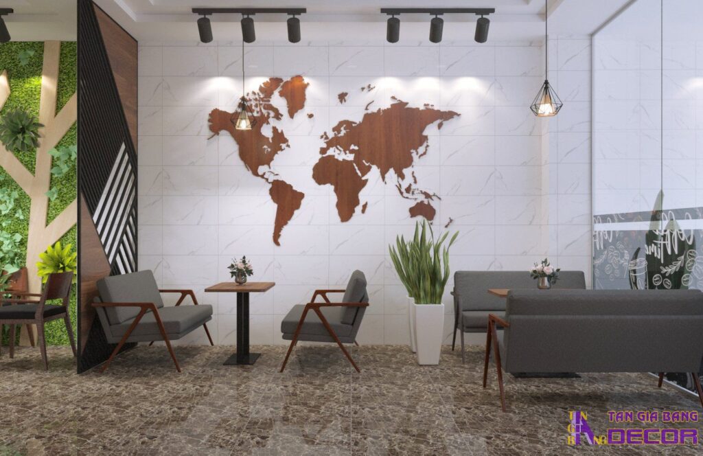 Mô hình quán cafe nhỏ theo hơi hướng sang trọng.