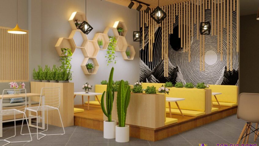 Thiết kế quán cafe ở Bình Tân.