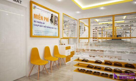 Thiết kế cửa hàng mắt kính.