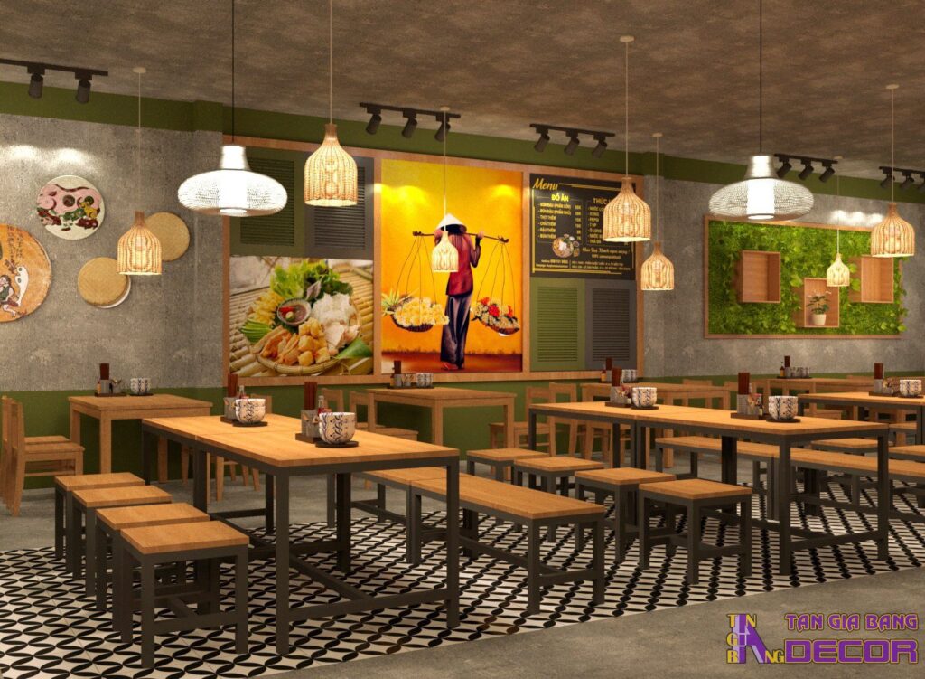 Thiết kế quán bún đậu