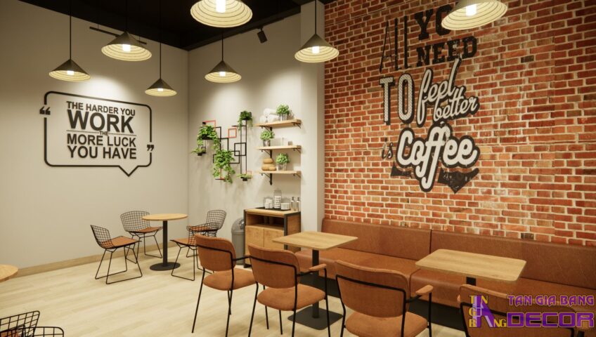 Thiết kế quán cà phê vintage.