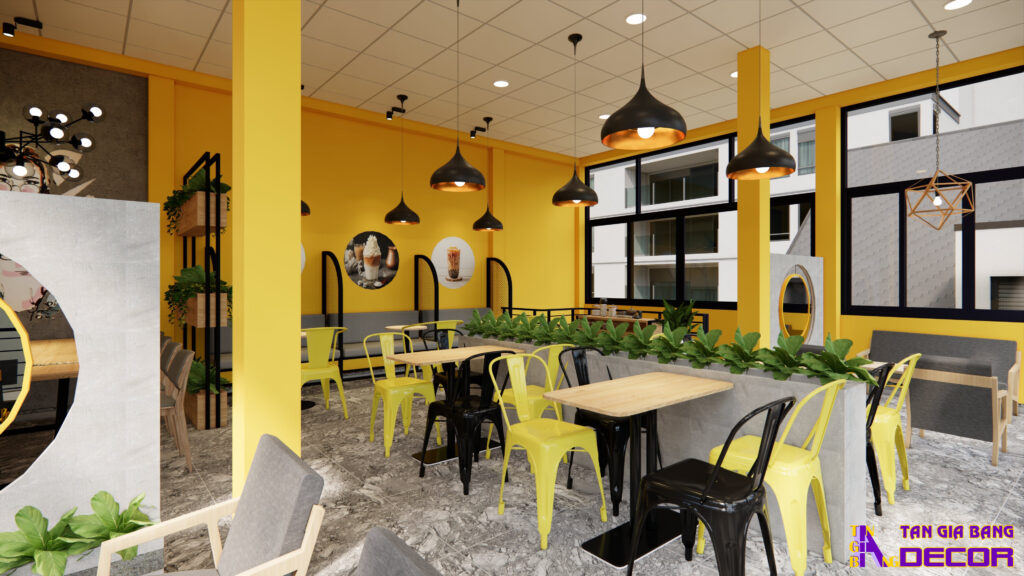 thiết kế quán cafe trà sữa tại Bảo Lâm, Lâm Đồng