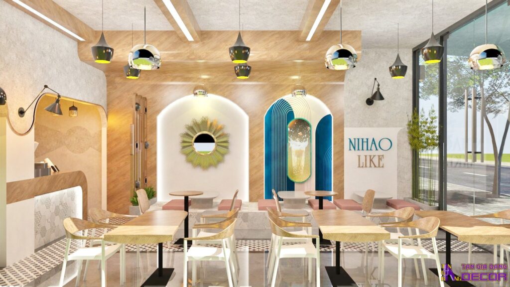 Thiết kế Quán trà sữa Nihao tại Hà Nội 1 Thiết kế quán trà sữa ở Hà Nội