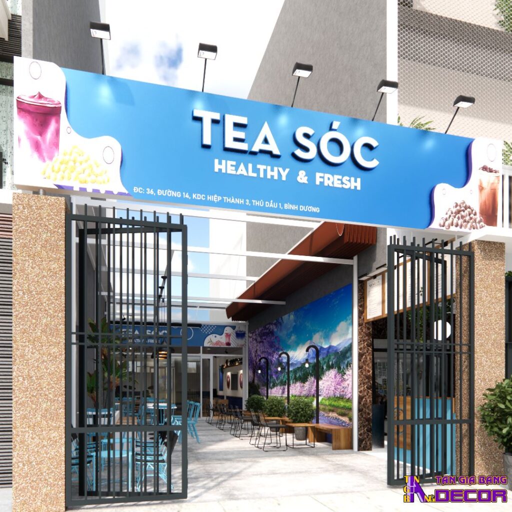 Thiết kế quán trà sữa ở Thủ Dầu Một