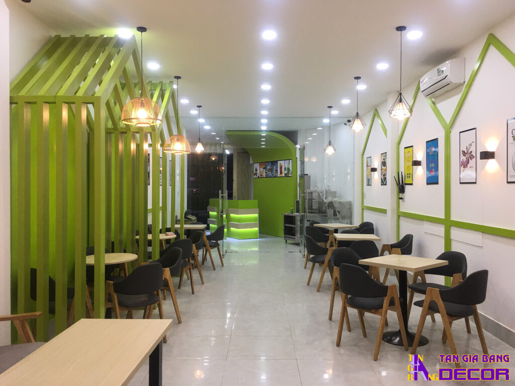 Thiết kế và Thi công Quán Trà sữa Vinmilk Tea & Coffee – Cần Thơ 4 Thi công quán trà sữa tại Cần Thơ