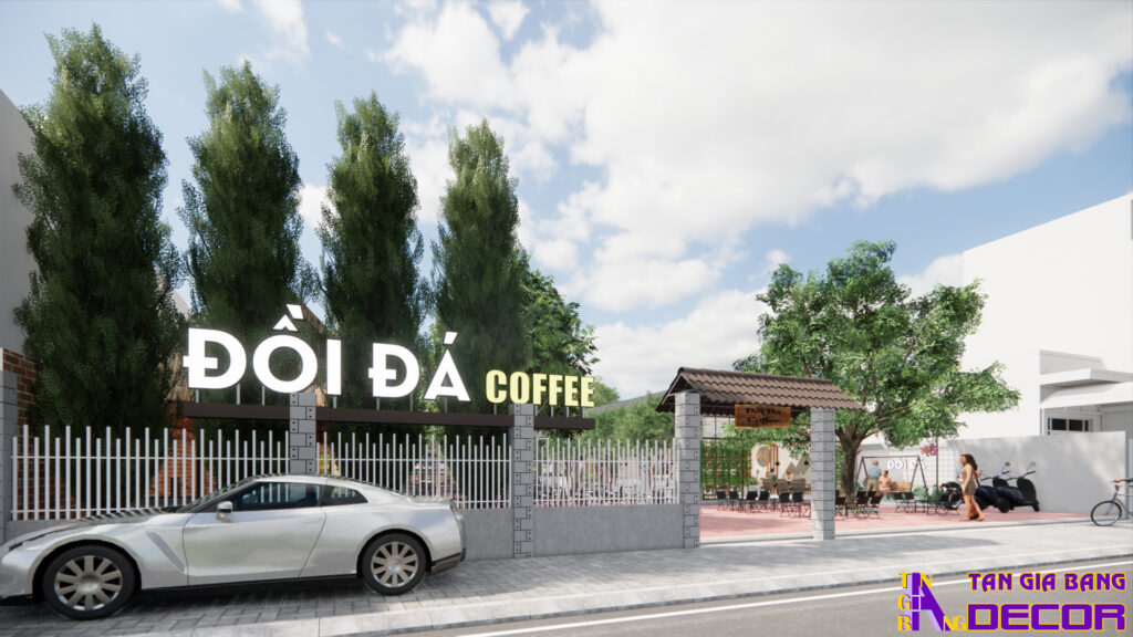 Mặt tiền của quán cafe Đồi Đá