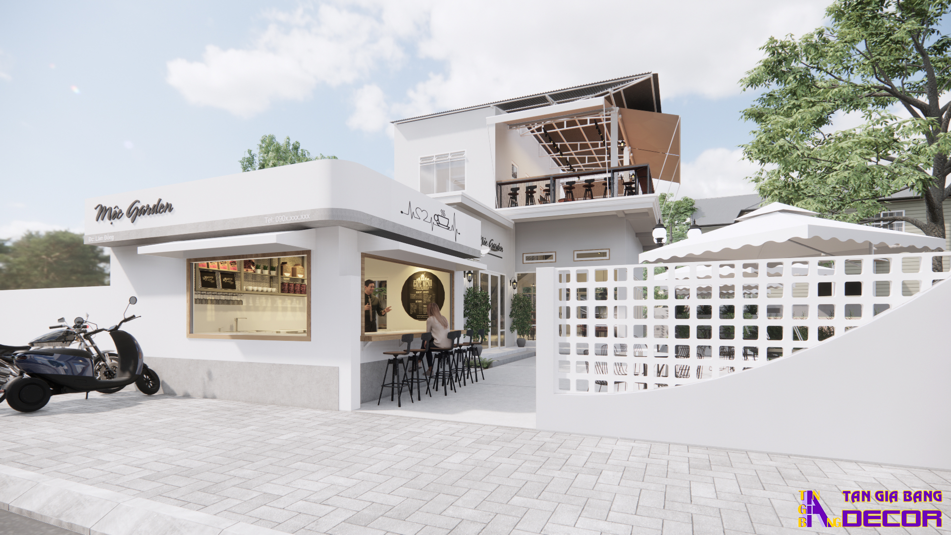 Thiết kế quán cafe tại Lâm Hà