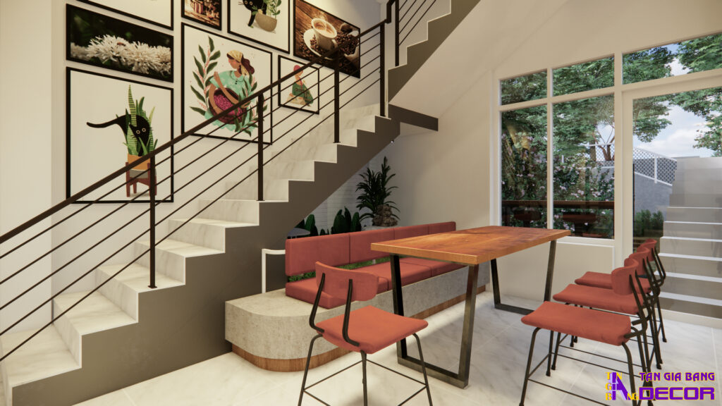Thiết kế tiệm cafe tại Lâm Hà