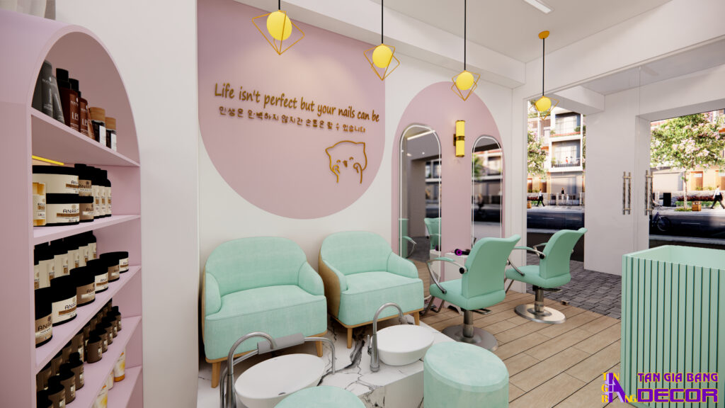 Thiết kế tiệm nail Hàn Quốc