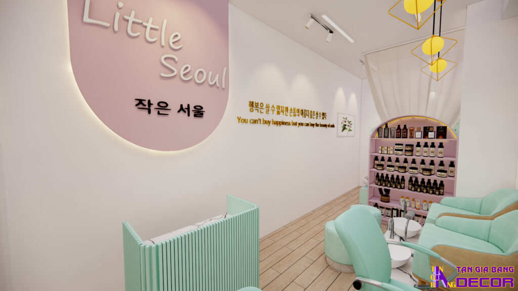 Thiết kế tiệm nail phong cách Hàn Quốc