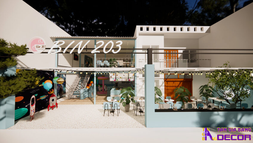 Thiết kế quán cafe tích hợp khu vui chơi