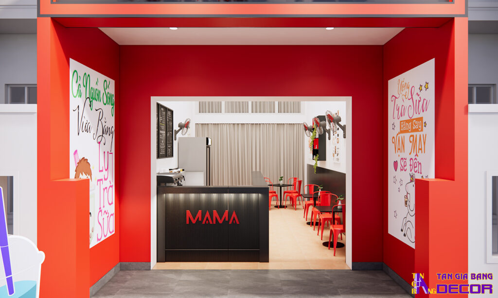 Thiết kế quán trà sữa MaMa tại Tân Bình 4 Thiết kế quán trà sữa ở Tân Bình