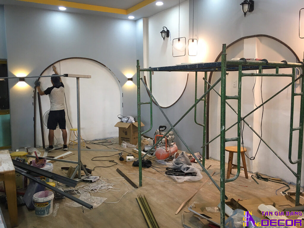Thi công tiệm trà sữa ở Thuận An