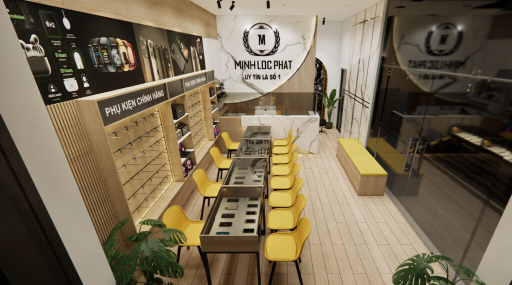 Thiết kế cửa hàng điện thoại Minh Loc Phat tại Hóc Môn 3 Thiết kế shop điện thoại tại Hóc Môn