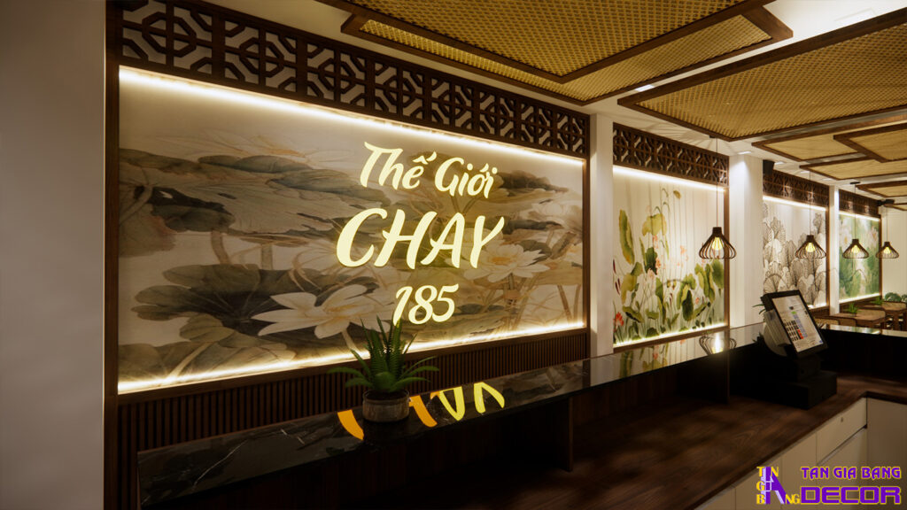 Thiết kế quán ăn chay tại Tân Bình