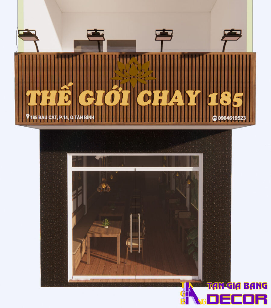 Thiết kế quán ăn chay tại Tân Bình