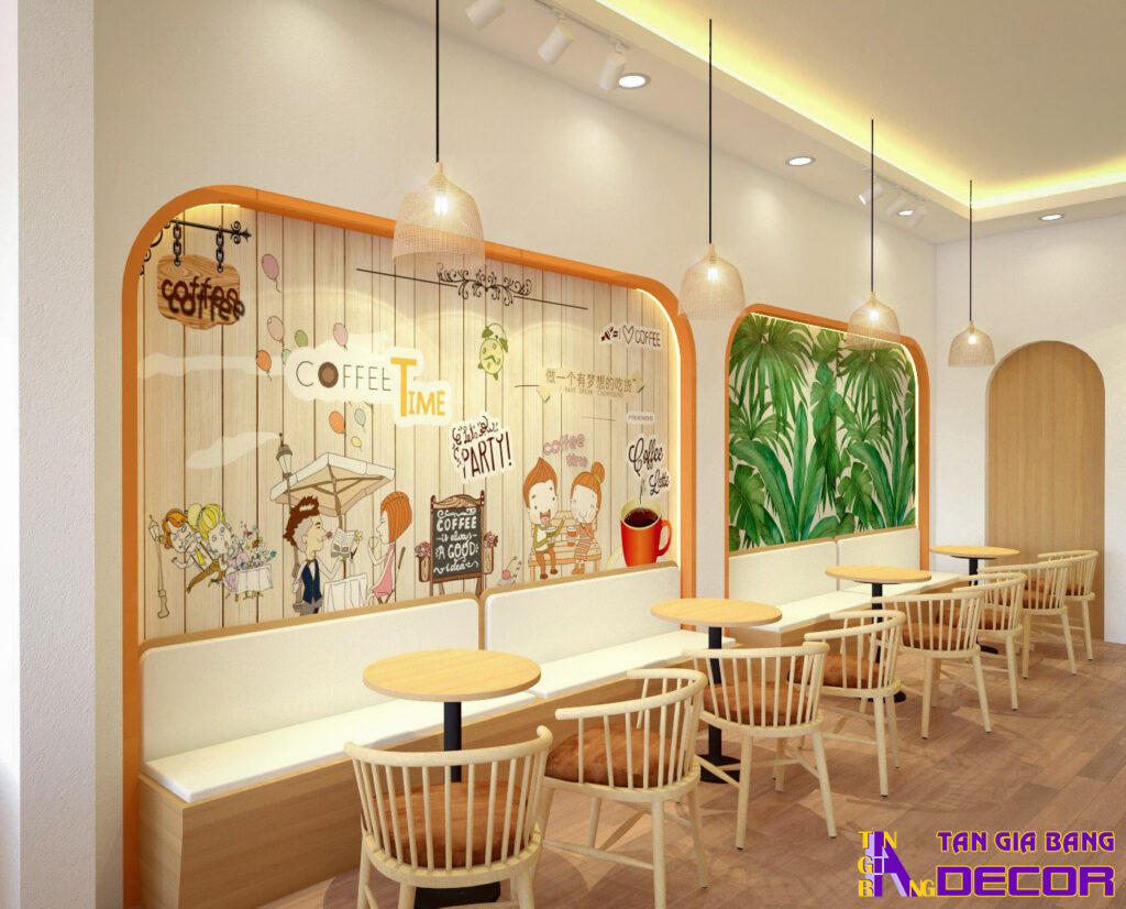 Thiết kế quán trà sữa Nhà Xíu