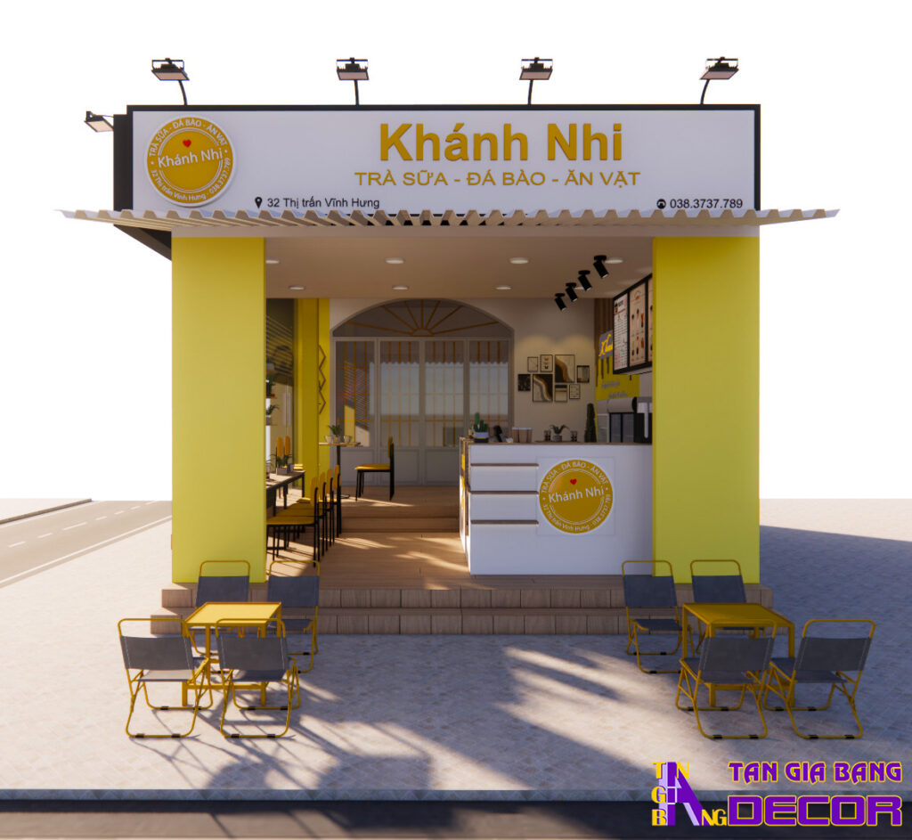 Thiết kế quán trà sữa Long An