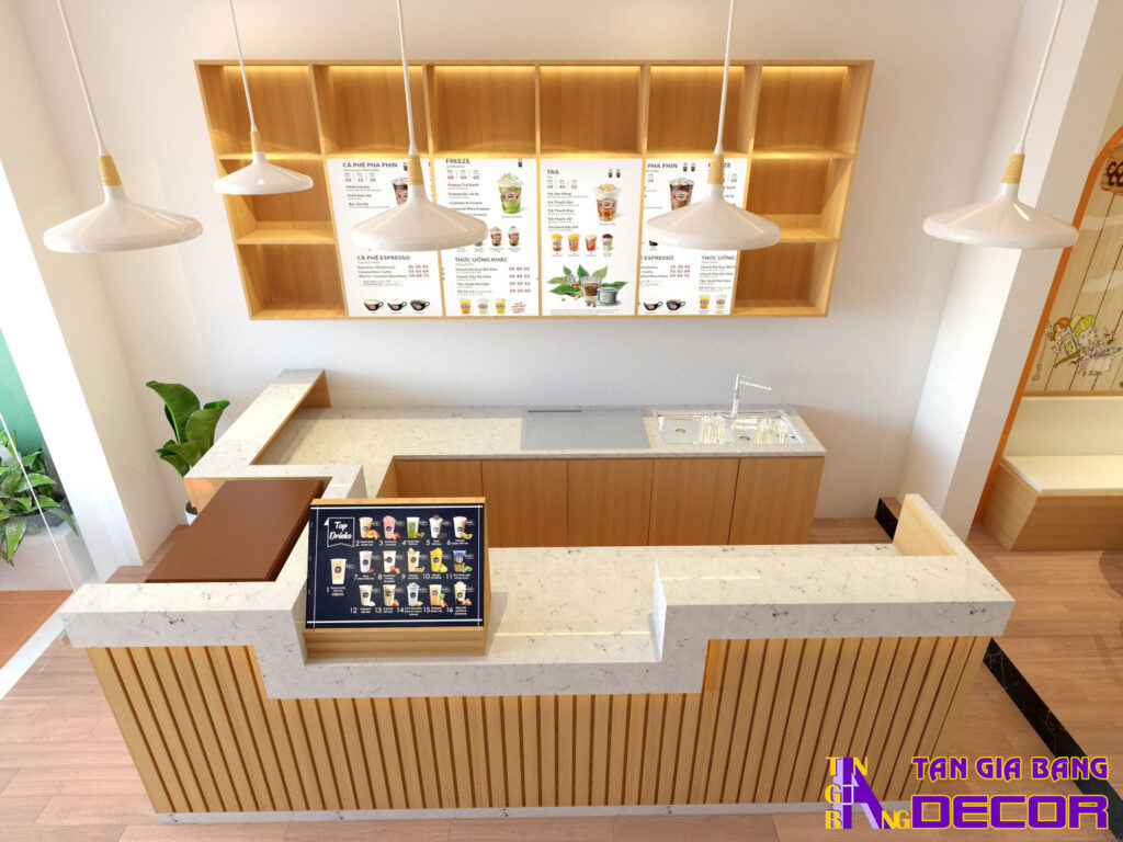 Thiết kế quán trà sữa Nhà Xíu