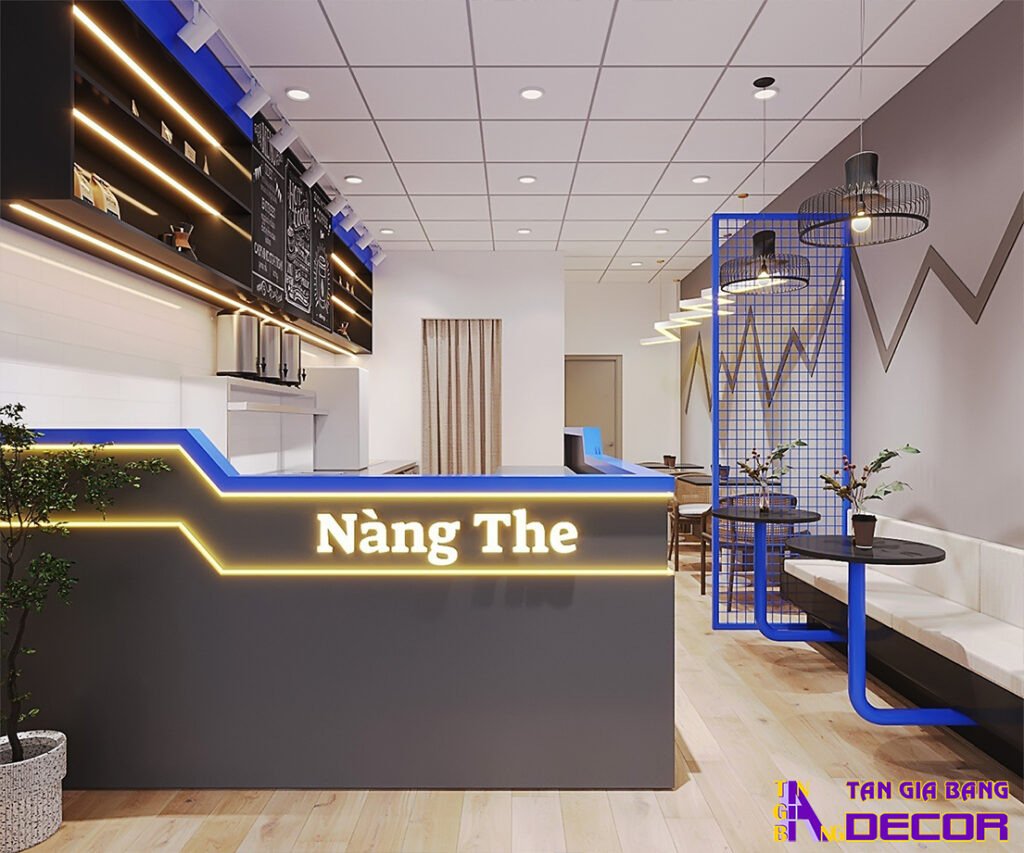 Thiết kế quán trà sữa Cần Đước