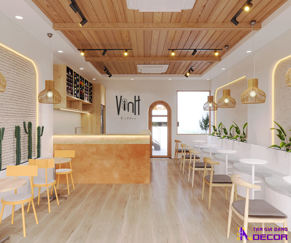 Thiết kế quán cà phê không gian mở