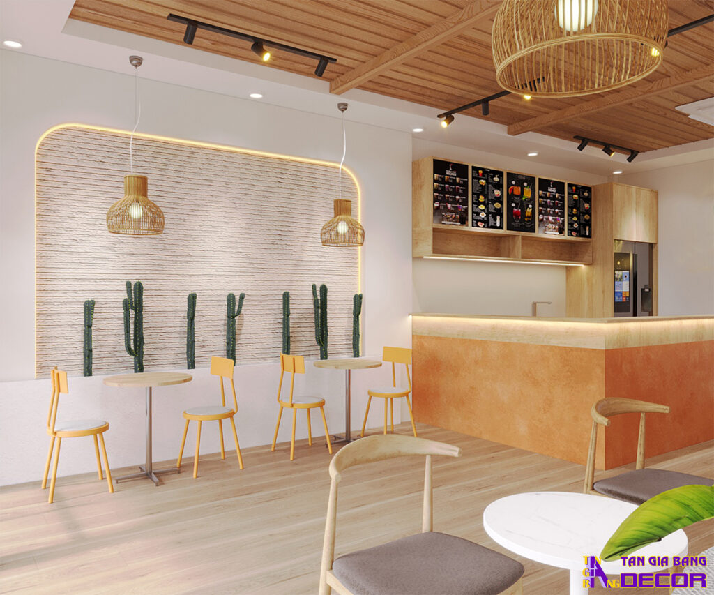 Quán cafe không gian mở