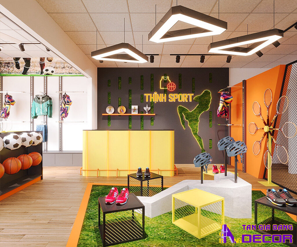 Thiết kế shop thể thao đẹp tại Tiên Giang 2 thiết kế shop thể thao đẹp