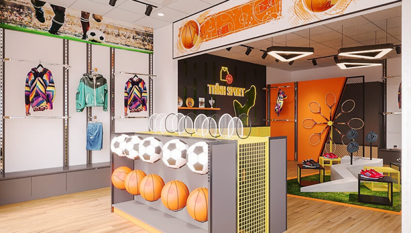 trang trí shop thể thao
