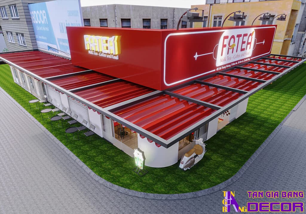 Thiết kế quán cafe trà sữa tại Đà Nẵng