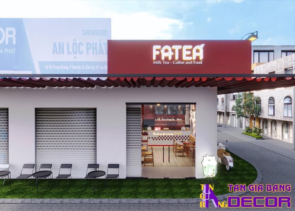Thiết kế quán cafe trà sữa tại Đà Nẵng