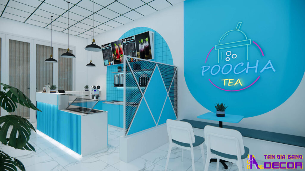 Thiết kế quán trà sữa Poocha tại Vũng Tàu 6 Thiết kế quán trà sữa tại Vũng Tàu