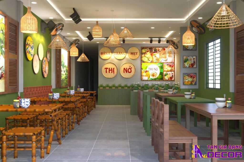 Thiết kế tiệm bánh tráng mẹt