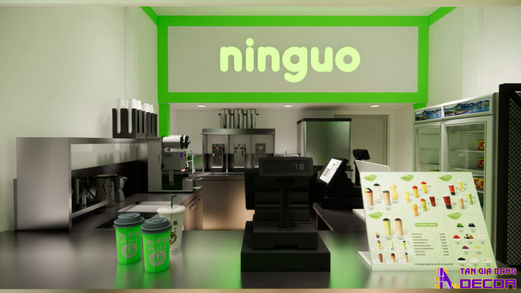 Thiết kế quán trà sữa Ninguo chi nhánh 2 3 5 2