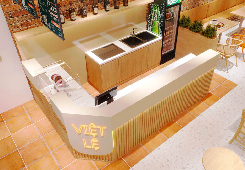 Thiết kế tiệm trà sữa Đồng Tháp