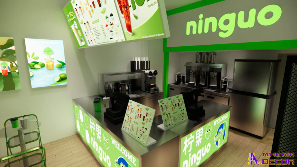 Thiết kế quán trà sữa Ninguo chi nhánh 2 4 6 2