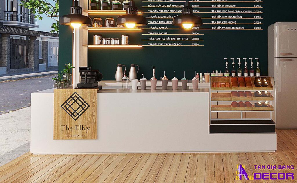 Tổng hợp 50 mẫu thiết kế quầy trà sữa đẹp! 30 Quầy bán trà sữa đẹp theo kiểu đơn giản nhưng thanh lịch và sang trọng.