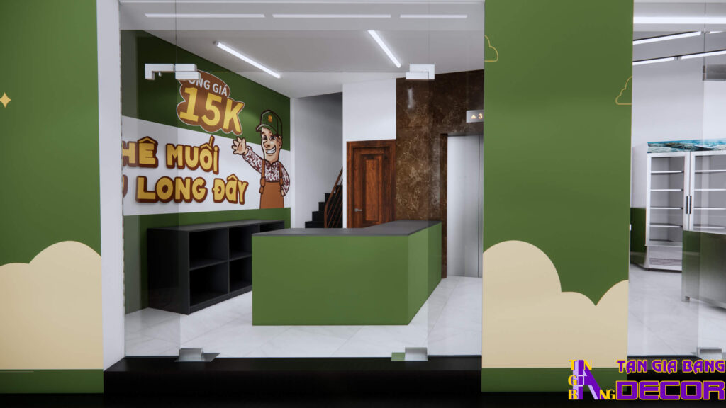 Thiết kế quán cafe muối Chú Long quận 6